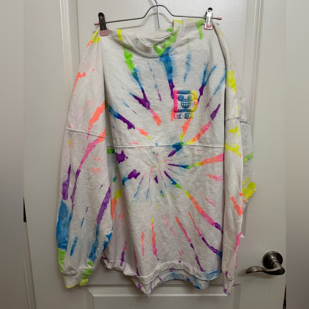 Neon Tie-Dye sparkle White Disney Spirit Jersey - Picture 3 of 6